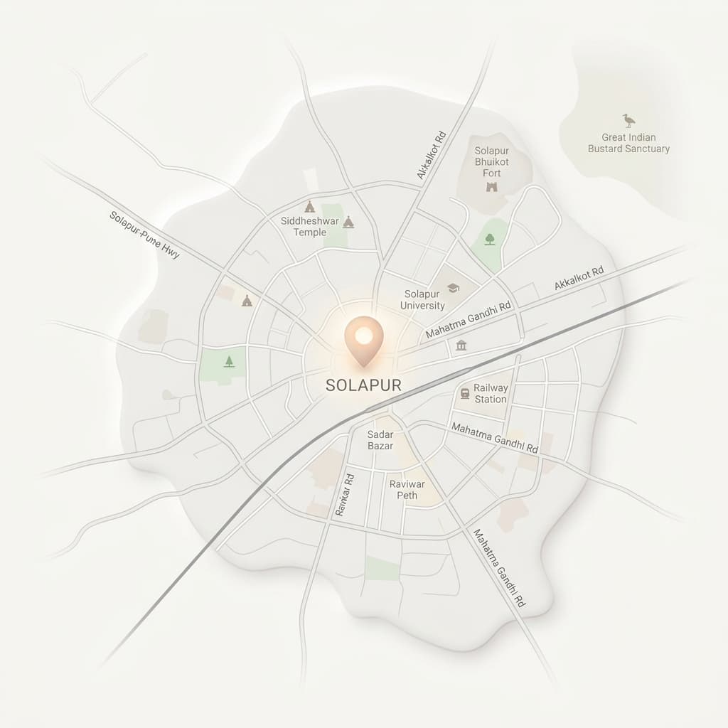 Map Location of Solapur HQ