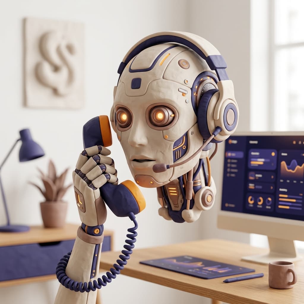 AI Calling Agent illustration with headset